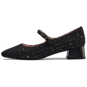 LE SAUNDA Черные женские туфли Мэри Джейн на массивном каблуке 3,5 см BKF, цвет Black BKF