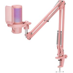 Игровой микрофон FeelWorld VM1-AS USB-C со штангой (розовый)