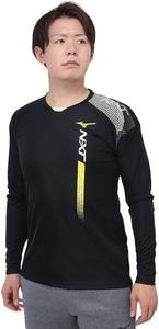 Волейбольная тренировочная толстовка Mizuno N-XT, с длинным рукавом, стандартный крой, Mizuno Move Tech V2MAA511, черный/зеленый