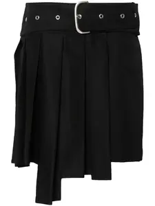 Мини-юбка с запахом OFF-WHITE, черный