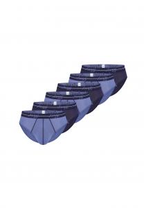 Трусы/трусы миди, набор из 6 шт, мужские Старт Sloggi, цвет Blau / Dunkelblau