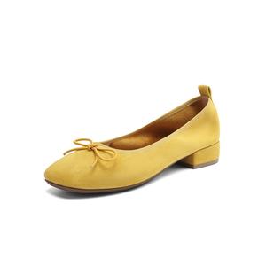 Повседневные однобортные туфли женские ZHR, Yellow