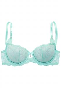 LASCANA Бюстгальтер балконет в зеленом цвете