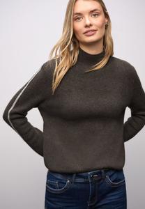 Джемпер Street One MIT TAPE-DETAILS, Braun/Mottled Dark Brown