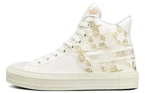 Кроссовки Walk'n'DIOR Skateboard Shoes Women's High-Top Gold