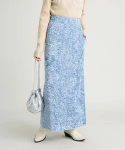 Мини-юбка с бахромой, облегающая фигуру Kbf, цвет Blue