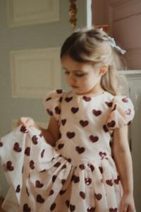 Детское платье HEARTLILY DRESS GRS Konges Sløjd, бежевый