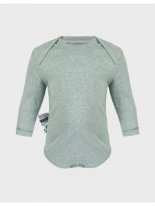 OrganicEra Детский боди с длинными рукавами, бирюзового цвета
