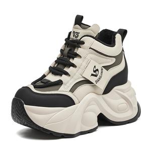 Кроссовки женские массивные высокие Shangjinni, черный