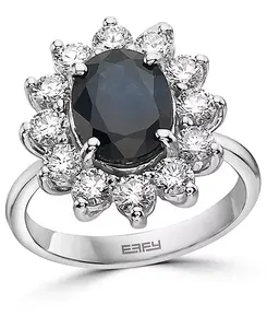 Кольцо Effy с сапфиром (2-7/8 карата) и бриллиантом (1-3/8 карата) из 14-каратного белого золота Effy Collection, sapphire