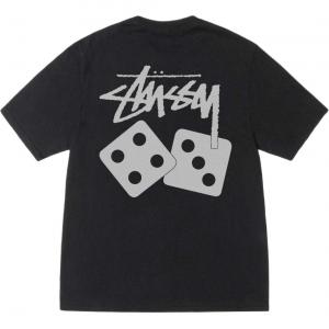Футболка Stüssy Dice с пигментной окраской Stussy, черный