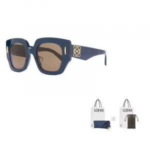 Женские солнцезащитные очки асимметричной формы в синем цвете LOEWE, синий