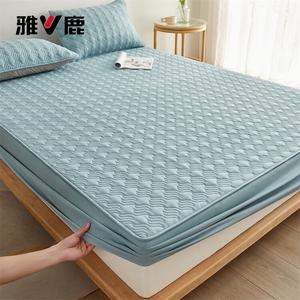 Yalu Простыня на резинке 120х200 см с 1 наволочкой, антибактериальная, стеганая, непромокаемая