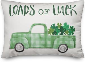 Creative Products Декоративная подушка Loads of Luck, мягкий пушистый чехол, зеленый Loads of Luck 1