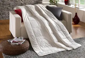 Хлопковое одеяло Dreams "Cotton Blanket Classic", легкое, наполнитель 100% хлопок, чехол 100% хлопок, (1 шт.), очень хорошая воздухопроницаемость и оптимальная регуляция влажности 155х220 см, белый