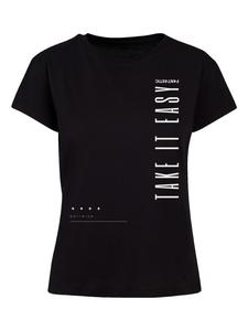 Женская футболка с надписью Take It Easy черного цвета F4NT4STIC