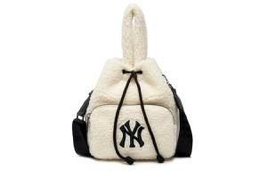 Полиэстеровая сумка-ведро, сумка через плечо, кросс-сумка, повседневная женская молочно-белая MLB