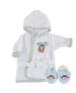 Мягкий хлопковый махровый халат Luvable Friends, Blue