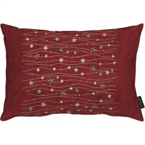 Декоративная подушка 6301 Apelt, Goldfarben, rot + gemustert