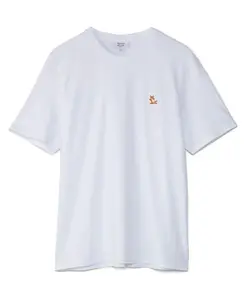 Повседневная хлопковая футболка для мужчин Maison Kitsunã, белый