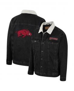 Мужская джинсовая куртка на пуговицах в стиле вестерн x Wrangler Charcoal Arkansas Razorbacks Colosseum