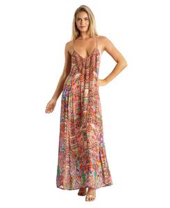 Женское длинное платье с вырезом-лодочкой и Т-образной спинкой La Moda Clothing, Open miscellaneous