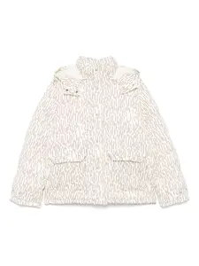 Пуховик в полоску FURSAC, нейтральный