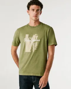 Футболка мужская с коротким рукавом и печатным логотипом Pepe Jeans, зеленый