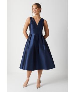 Женское твиловое платье миди для подружки невесты Coast, Navy