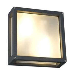 Настенный светильник Licht-Erlebnisse INDUS, серый - металл - текстиль - 25 х 25 х 10 см