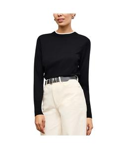 Свитер с контрастной отделкой - Light Merino M.M.LaFleur, черный