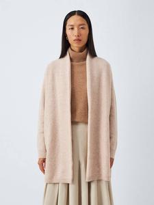 Кардиган из кашемира с цельнокроеным краем John Lewis, Taupe