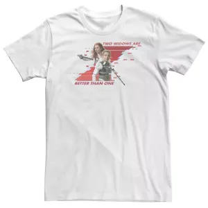 Большая и высокая черная вдова чудо две вдовы лучше, чем одна футболка Licensed Character, белый