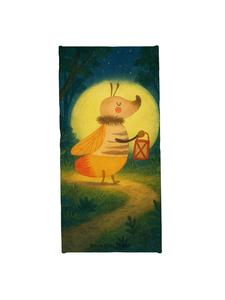 Mr. & Mrs. Panda Полотенце с рисунком светлячка, без надписи, пастельно-желтого цвета