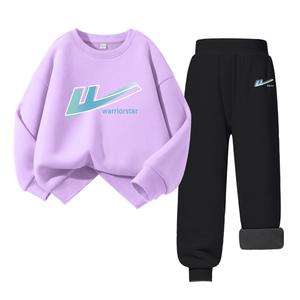 Детская повседневная спортивная одежда с круглым вырезом Moderate WARRIOR, светло-фиолетовый/h gradient pattern-черный/h gradient синий k