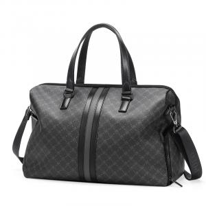 Синтетическая кожа ПВХ Наплечная сумка через плечо Мужская дорожная сумка 28 литров Мужская разноцветная POLO, черный