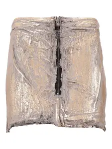 Мини-юбка на молнии Rick Owens Drkshdw, золотистый