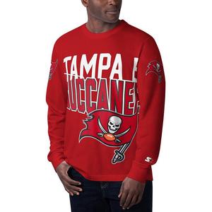 Мужская красная футболка Starter Tampa Bay Buccaneers с длинным рукавом и клатчем Hit, цвет Buc Red