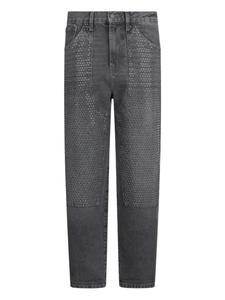 Джинсы в стиле «рабочая одежда» с драгоценными камнями LIU JO, серый