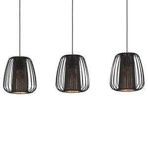 Подвесной светильник Eglo Curasao II, лен/сталь - 3-световой