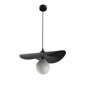 Подвесной светильник Lumicom Piuma, 40x40x40 см, глянцевый черный