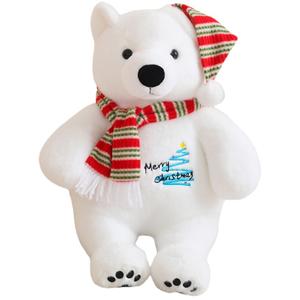 Очаровательные рождественские плюшевые мишки Polar Bear, высота 25см/33см, длина 25см Mise, зеленый