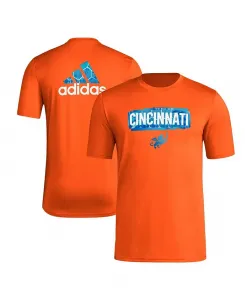 Мужская футболка FC Cincinnati Local Pop AEROREADY оранжевого цвета adidas