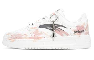 ANTA Расслабленные нескользящие амортизирующие увеличивающие рост низкие кроссовки для скейтборда unisex белый розовый