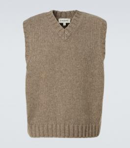 Жилет-свитер из яка и шерсти Frame, Dark Taupe