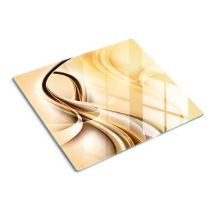 Тарелка 60x52 см. Абстрактные волны TULUP, коричневый