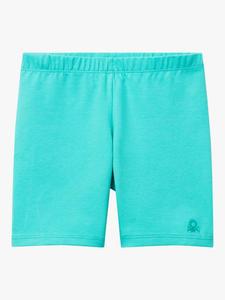 Детские хлопковые велошорты Benetton, Teal Green