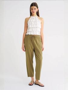 MixRay Брюки багги в оливковом цвете