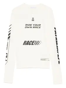 Лонгслив в гоночном стиле Patrizia Pepe, белый