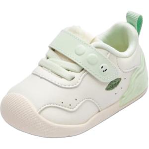 Нескользящие износостойкие низкие туфли для малышей BALABALA, белый/зеленый